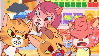 Cat Family  Cartoon for Kids  New Full Episodes 31  Shopping Disaster [upl. by Kenaz]