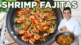 Shrimp Fajitas Recipe Easy  Lounging with Lenny [upl. by Ellerud]