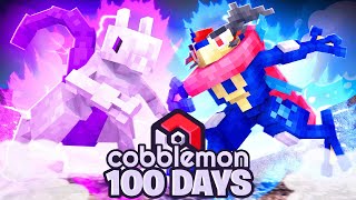 I Spent 100 Days In MINECRAFT COBBLEMON The Movie [upl. by Anahsat]