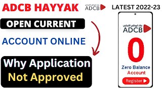 How to open adcb hayyak account onlineregister adcb current account online [upl. by Schwejda]