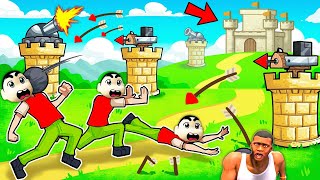 SHINCHAN Built OP CASTLE to DEFEND from ZOMBIES with CHOP [upl. by Dorsey]