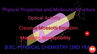 BSc Physical Chemistry 3rd yearPhysical Properties And Molecular StructureNotesMDUKUCDLU [upl. by Jaquenetta]