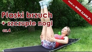 ćwiczenia fitness na brzuch i szczupłe nogi odc4 [upl. by Ahsi]