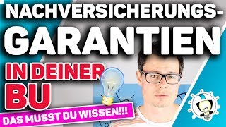 Nachversicherungsgarantie BU Berufsunfähigkeitsversicherung  EINFACH ERKLÄRT [upl. by Enerak]