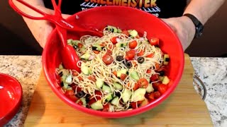 Italian Spaghetti Pasta Salad Delicious Chilled [upl. by Felix]