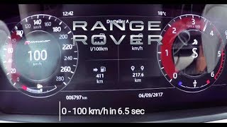 2018 Range Rover Velar HSE 300hp D Acceleration 0160kmh [upl. by Adnilem]