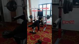 60 kg on 56 body weight benchpress gymworkout fitness trending viralshort [upl. by Todhunter571]