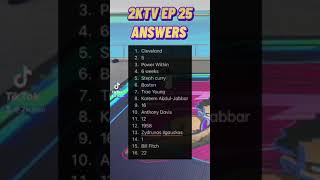 NBA 2K22 2KTV Episode 25 Answers [upl. by Lipcombe]