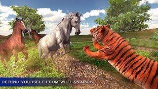 Virtual Wild Horse Family Sim  Animal Horse Games [upl. by Lehpar]