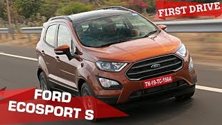 Ford EcoSport S EcoBoost Review  5 Things To Know  ZigWheelscom [upl. by Francklin727]