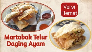 Martabak Telur Kulit Pangsit Isi Daging Ayam Versi Hemat  Martabak Tahu  Ide Usaha Martabak Telur [upl. by Accebar140]