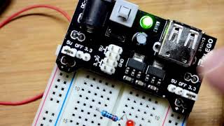 How to use a breadboard power supply module for DIY learning electronics [upl. by Nylloh]