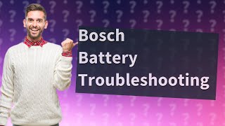 Why is the red light flashing on my Bosch Battery [upl. by Ecirehs]