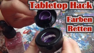 Tabletop Hack 001 Eingetrocknete Acryl Farben retten und Grundlagen der Farben Pflege [upl. by Doowron]