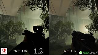 Wolfenstein 2 Switch Patch 12 Comparison with XBOX One X in 1080p [upl. by Notslar]