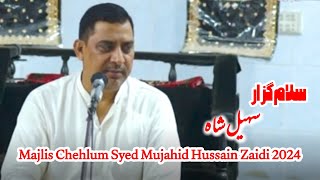 Majlis Chehlum  Sohail Shah  Syed Mujahid Hussain Zaidi 2024 [upl. by Nnaael]