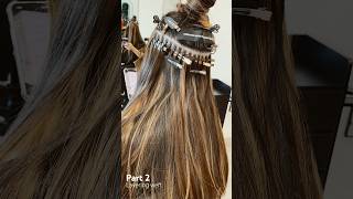 Part 2 the most UNDETECTABLE way to install WEFT Hair Extensions aka HIDDEN ROW hairextensions [upl. by Ffilc]