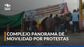 Continúan los bloqueos en las vías de Santander y Boyacá por parte de mineros [upl. by Sutherland]