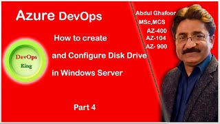 How to add Separate Disk Drive in Azure Windows Server VM Azure DevOpsPart 4 [upl. by Nnaihs]