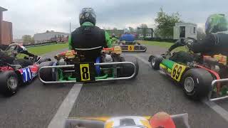 Hooton Park Indikart Clubman 2023 Round 3 April 23rd 2023 Heat2  MD cam [upl. by Oria]