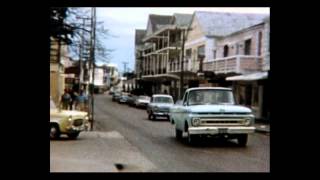 Nassau Bahamas  1970s 8mm footage airborne and city centre [upl. by Alikat603]