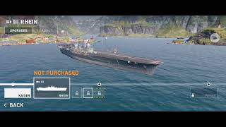 World of Warships Legends Mobile  New update 4002  add an Aircraft Cartier  CV [upl. by Kirsch856]