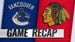 Horvats OT winner lifts Canucks past Blackhawks [upl. by Sclater441]