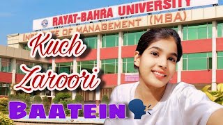 Things To Know Before Admission 🚫 Rayat Bahra University Info  Vlog  rayatbahrauniversity vlog [upl. by Xuerd]