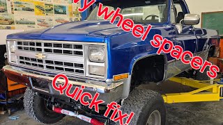 squarbody chevy wheel spacers studs too long Quick fix [upl. by Mcfadden953]