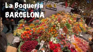 La Boqueria in Barcelona the best Fresh food market of the worldbarcelonalaboqueriafoodmarket [upl. by Pasahow]