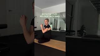 How To Release Rotator Cuff Muscle With Massage Ball [upl. by Llerrot]