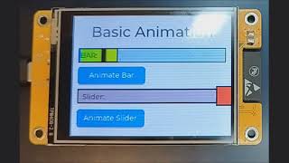 LVGL ESP322432S028R Use Animation to update Bar and SliderBeginner [upl. by Alahsal]