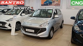 Hyundai SANTRO Sportz Cng 2022 ₹ 641 Lakh  Santro CNG Review  Price • Features amp Interior [upl. by Alphard815]