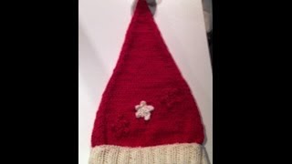 MAGLIA TUTORIAL CAPPELLO BABBO NATALE  SANTA CLAUS PARTE 2 DI 2 [upl. by Samale]