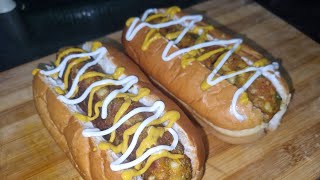 EASY VEG HOT DOG SANDWICH l Street Style Sandwich lfoodwithspices1 [upl. by Atauqal]