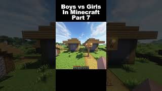 Boys vs Girls Gameplay In Minecraft Part 7 minecraft minecraftjokeshindi funny [upl. by Enilada]