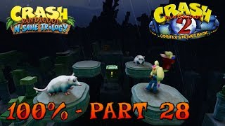 Crash Bandicoot 2  N Sane Trilogy  100 Walkthrough Part 28 Ruination Both Gems [upl. by Eeltrebor]