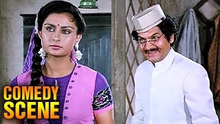 Poonam Dhillon  Asrani  Comedy Scene  Teri Meherbaniyan  Jackie Shroff Amrish Puri  HD [upl. by Lerraf]