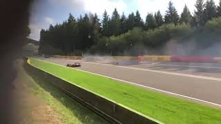 Anthoine Hubert dies after Formula 2 Crash Spa  Francorchamps Close footage August 31 2019 [upl. by Ettenav]