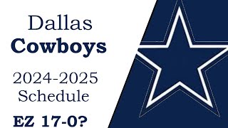 Cowboys 20242025 NFL schedule all opponents for next season [upl. by Cock186]