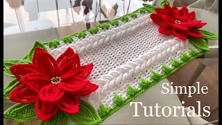 Como hacer Centros de Mesa Bonitos Lindos Elegantes para Navidad a Crochet [upl. by Valerlan]