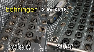 behringer X Air XR18 งานฟื้นฟูสภาพ ทำความสะอาดภายนอกภายใน  Condition Repair [upl. by Docila]