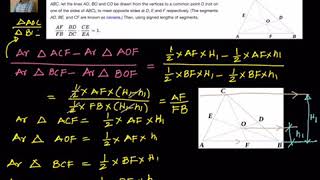 Cevas theorem proof [upl. by Kopans]