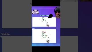 Gartic Phone Animation green bean turns into plankton from Spongebob [upl. by Namyw246]