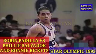 ROBIN PADILLA VS PHILLIP SALVADOR AND RONNIE RICKETS STAR OLYMPIC 1993 batang90s [upl. by Esinet68]