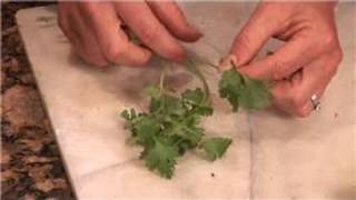 Cooking With Cilantro  How to Get Cilantro Off the Stem [upl. by Felicle]