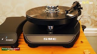 NEW SME Synergy Turntable Boulder YG Acoustics Carmel 2 Siltech Padood  hifi Show Live 2018 [upl. by Aynekal]