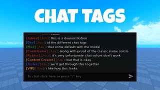 How to Make CHAT TAGS in ROBLOX [upl. by Codi949]