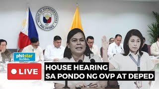 LIVE House panel probes VP Sara Duterte’s alleged OVP DepEd confidential fund misuse [upl. by Atreb]