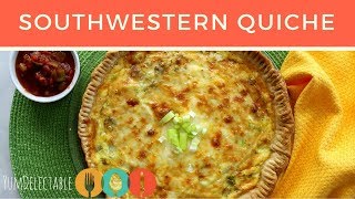 SOUTHWESTERN QUICHE RECIPE  YumDelectable [upl. by Vary]